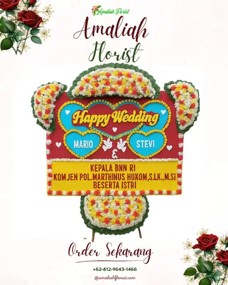 Papan Bunga Pernikahan Membalong